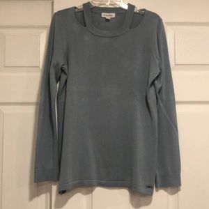 ✨CALVIN KLEIN Light Slate Blue Acrylic Sweater Size medium